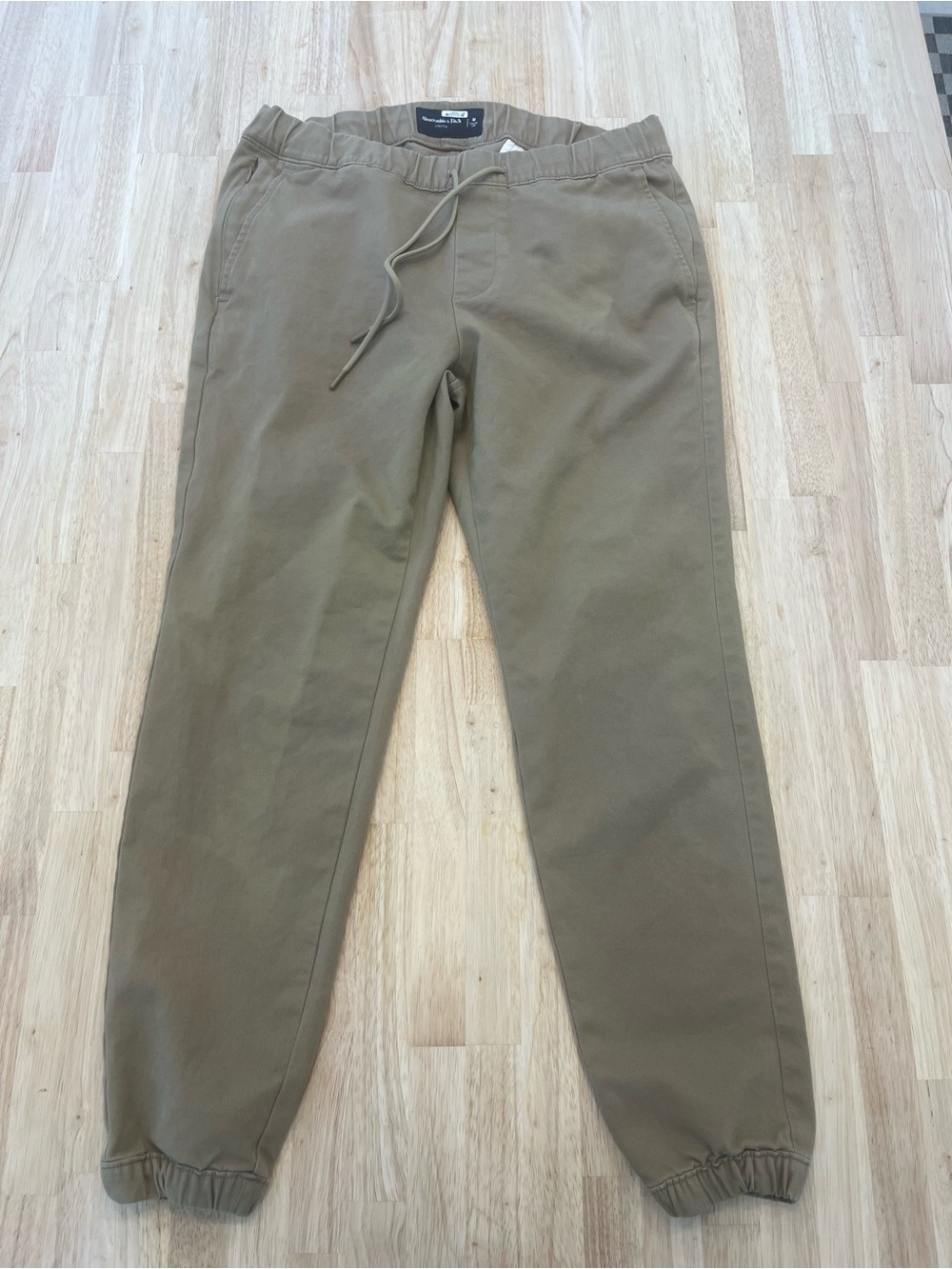 Abercrombie & Fitch Olive-Brown Drawstring Joggers